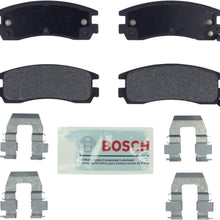 Bosch BE508H Blue Disc Brake Pad Set with Hardware for Select Buick, Cadillac, Chevrolet, Oldsmobile, Pontiac, and Saturn Vehicles - REAR
