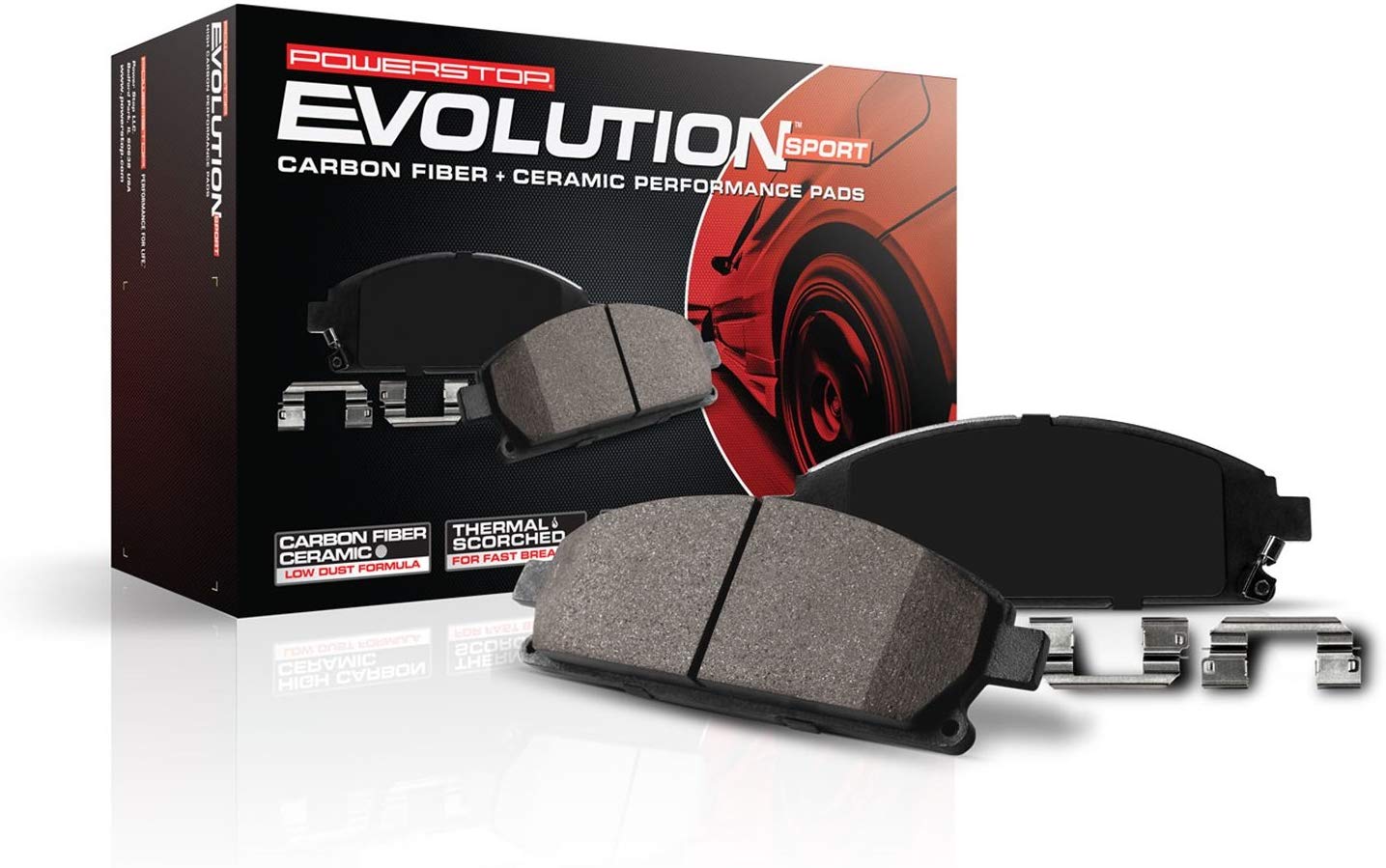 Power Stop Z23-1157, Z23 Evolution Sport Carbon-Fiber Ceramic Rear Brake Pads