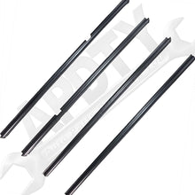 APDTY 4-Door Window Outer Dew Wipe Weatherstrip Kit Fits 1999-2004 Jeep Grand Cherokee (Includes All 4 Outer Weather-Strip Dew Wipes; Replaces 55135879AF, 55135878AF, 55135890AF, 55135891AF)