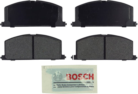 Bosch BE242 Blue Disc Brake Pad Set for Select Chevrolet Nova; Geo Prizm; Toyota Camry, Celica, Corolla, MR2, Paseo, Tercel - FRONT