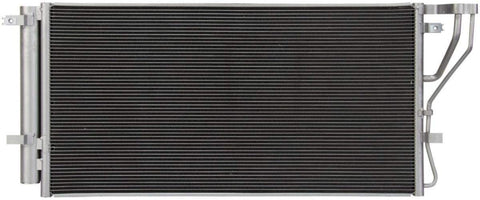 VioletLisa All Aluminum Air Condition Condenser 1 Row Compatible with 2007-2012 Rondo 2.4L 2007-2012 Rondo 2.7L L4 V6 Without Oil Cooler