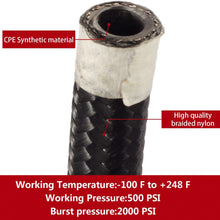 20 Ft 6AN AN-6 Nylon and Stainless Steel Braided Fuel Hose