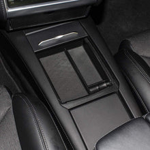 TAPTES Model X S Qi Wireless Phone Charger Center Console Organizer + Fast Charging Charger, Armrest Box Storage Tray Pad Accessories for Tesla Model X and S 2016 2017 2018 2019