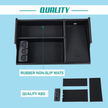 KEENAXIS Center Console Secondary Storage Box Organizer Armrest Insert ABS Black Materials Tray Compatible with The Toyota Tundra & Sequoia (2007-2019) Auto Accessories