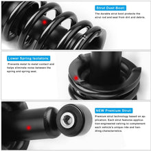 AUTOSAVER88 Rear Pair Complete Struts & Coil Spring Assembly Compatible with 2001-2005 Honda Civic,Quick Struts Shock Kit ATSS0K01