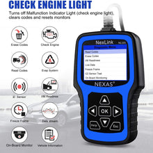 NEXAS NL101 OBD2 Scanner Check Engine Light Car Code Reader Automotive Diagnostic Tool Fault Code Scanner