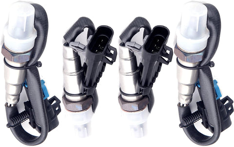 ECCPP Oxygen Sensors Upstream+Downstream O2 Sensors Fits 234-4018 234-4012 for 1996-1998 Chevrolet/Chevy/GMC C/K1500 4PCS