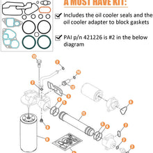 Oil Cooler Mounting Gasket Kit Compatible with Navistar/International 1993-1997 DT466E 1823182C95
