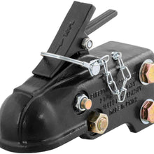 CURT 25328 Channel-Mount Adjustable Trailer Coupler, 2-5/16-Inch Hitch Ball, 15,000 lbs