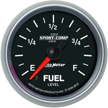 Auto Meter 3610 Sport-Comp II 2-1/16" Universal Stepper Fuel Level Programmable Empty - Full Range Gauge