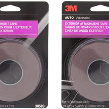 3M 38583 1/4" x 15' Exterior Attachment Tape (2 Pack)
