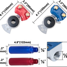 KOOTANS Service and Emergency Glad Hands and Anodized Aluminum Extension Handles Grips Set for Semi Truck Trailer Tractor RVs, Air Brake Coupling Handshake, Gladhands Connector