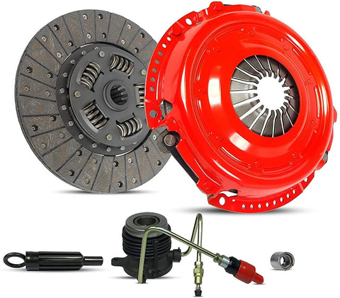 Clutch Kit with Slave compatible with Wrangler Comanche Cherokee Wagoneer Base Laredo Renegade Limited Chief Pioneer Sport Utility 1980-1986 4.2L l6 GAS OHV Naturally Aspirated (Stage 1)