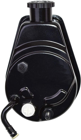 A-Team Performance Power Steering Pump Saginaw P Series Keyway Pulley Attachment Billet Aluminum Cap Compatible with Chevrolet GMC Buick Oldsmobile Pontiac Black
