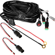 Primelux Universal 12ft Relay Wiring Harness for LED Light Bars - 12V 40A Relay & 3-Pin On/Off Rocker Switch Compatible with Jeep Wrangler Golf Cart SUV Off-Road 4WD Vehicles - 2 lead(2x15A/16AWG)