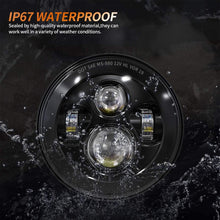 7 Inch Round LED Headlight Bulb kit With 4.5 Inch Passing Lamps Fog Lights Mounting Ring For Street Glide Ultra Classic Road King Electra Glide Heritage Softail Slim Deluxe Fatboy Tri CVO Black