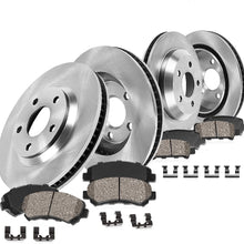 Callahan CRK02144 FRONT + REAR Premium OE 5 Lug Brake Rotors + Ceramic Pads + Hardware