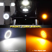 NTHREEAUTO 2" Bullet 1157 LED Turn Signal Light, Motorcycle Running Light, Switchback Front Bulbs Compatible with Harley Street Glide, Sportster, Road King