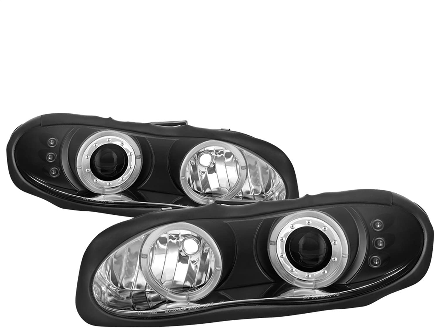 Spyder Auto 5009234 LED Halo Projector Headlights Black/Clear