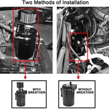 EVIL ENERGY Polish Baffled Universal Oil Catch Can Reservoir Tank Breather Filter Kit Aluminum