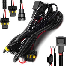 DZG Universal HID Wiring Harness Kit Wire Connectors 12V AC with Waterproof Relay 30A In-line Fuse