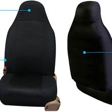 FH Group FB102102 Classic Cloth Seat Covers (Black) Front Set with Gift – Universal Fit for Cars Trucks & SUVs