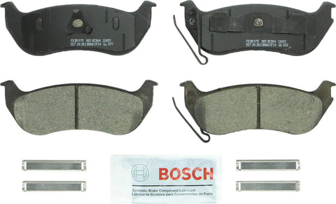 Bosch BC964 QuietCast Premium Ceramic Disc Brake Pad Set For Select Ford Explorer, Explorer Sport Trac; Jeep Liberty, TJ, Wrangler; Mercury Mountaineer; Rear