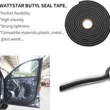 wattstar Headlight Restoration Kit Butyl Rope,About 15 FT（4.75m） Headlight Sealant Butyl Tape,Black Windshield Sealant, Rubbber for Headlight,RV,Windshield,Windows,Doors.…