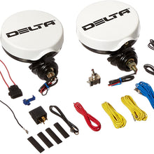 Delta Lights (01-6150-HDB2) 505 Series 6.3" Round HID Light Kit with Internal Ballast - Black w/Covers