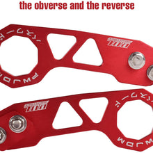 EIOUMAX Rear Tow Towing Hook for Universal Car Auto Trailer Ring Aluminum Racing Trailer Hook Red