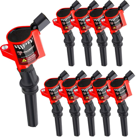 CarBole DG508 Ignition Coil Packs 10 Pack Coil-on-Plug Fits for Ford F150 Lincoln Mercury 1997-2017 4.6L 5.4L and 6.8L Reference Part Number DG508 DG457 C1454 FD503