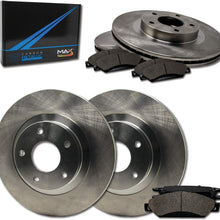 Max Brakes Front & Rear Premium Brake Kit [ OE Series Rotors + Metallic Pads ] TA044643 | Fits: 2014 14 2015 15 Toyota Corolla W/Rear Disc Brake