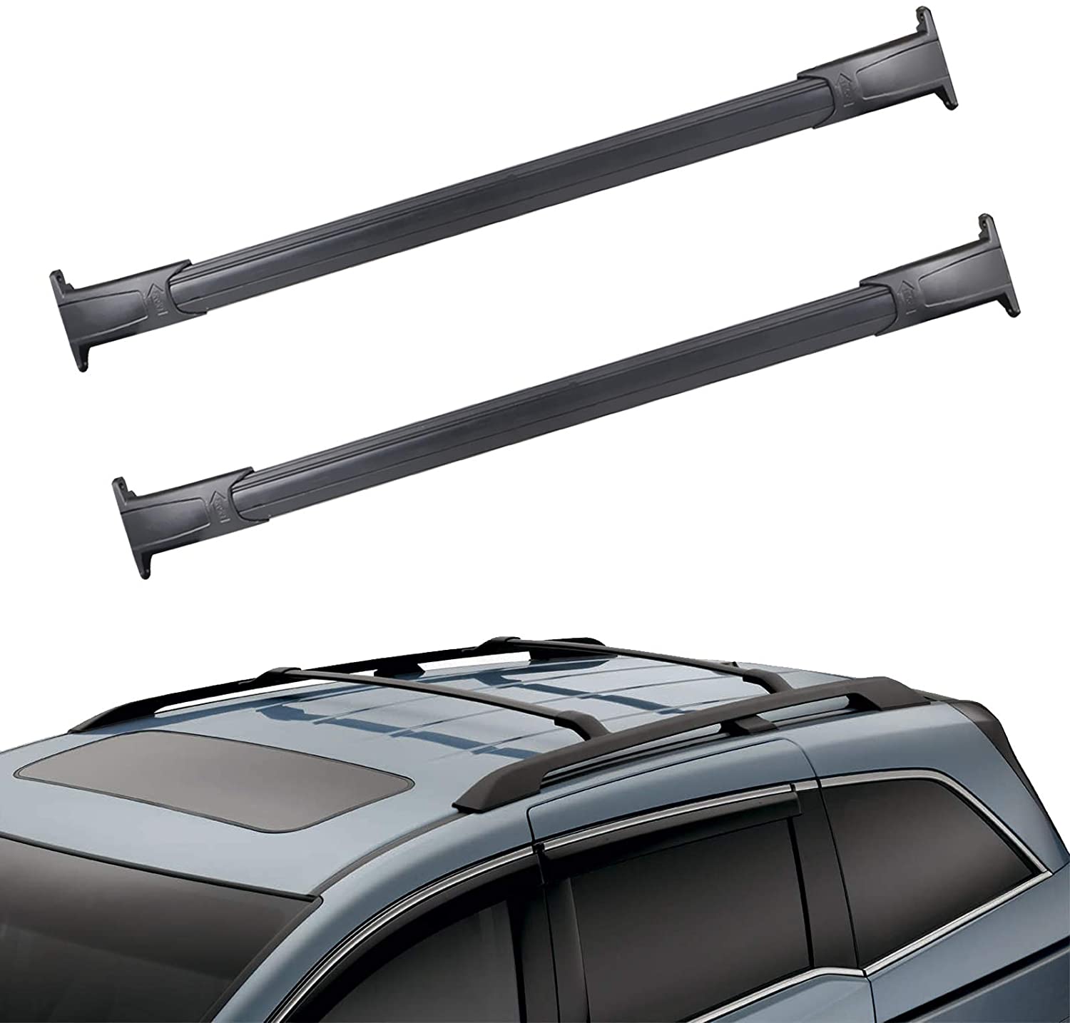 JDMON Compatible with Roof Rack Cross Bars Cadillac Escalade, Chevy Suburban Chevy Tahoe GMC Yukon 2015 2016 2017 2018 2019 2020, Aluminum Luggage Rack for Rooftop Cargo Bag Carrier Kayak Canoe Bike