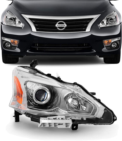 For 13-15 Altima 4 Doors Sedan Halogen Type Headlight Lamp Passenger Right Side Direct Replacement