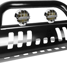 Replacement for Sequoia/Tundra 3 inches Black Bull Bar+6 inches Chrome Housing Smoked Lens Fog Lights