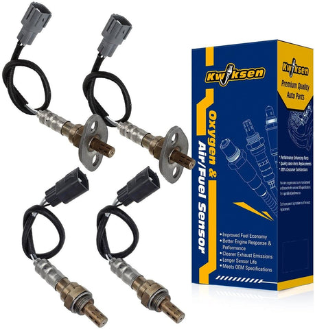 Kwiksen 4pcs Oxygen Sensor Upstream Downstream O2 Sensor 1 2 Replacement for Toyota Tundra SR5 4.7L RWD 2000-2002/Toyota Tundra Limited-4.7L RWD 2001-2002/Lexus LX470 Base 4.7L 1998-2002