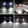 SEALIGHT H11/H16/H8 LED Fog Lights Bulbs or DRL Plug and Play, 6000LM 6000K White 12 x CSP LED Chips