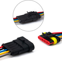 LanHong 5 Pin Way 16 AWG Car Waterproof Electrical Connector Plug with Wire AWG Marine Pack of 5