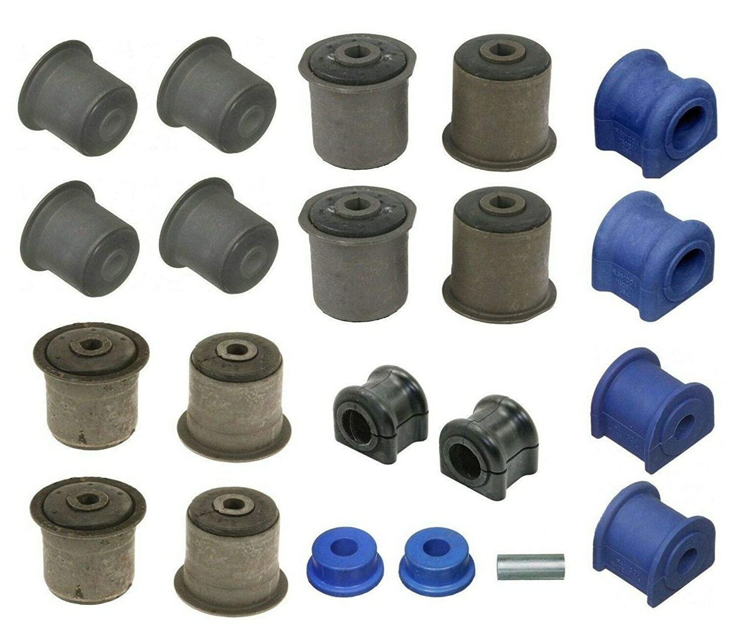 for JЕЕР WRАNGLЕR Front & Rear Control Arm Bushings & Sway Bar Bushings MOO Kit K3128 / K7420 / K3166 / K7352 / K3160