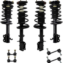 Detroit Axle - 8PC Complete Front and Rear Strut & Coil Spring Assembly w/Sway Bars for 1998 1999 2000 2001 2002 Chevy Prizm - [1993-97 GEO Prizm] - 1993-2002 Toyota Corolla