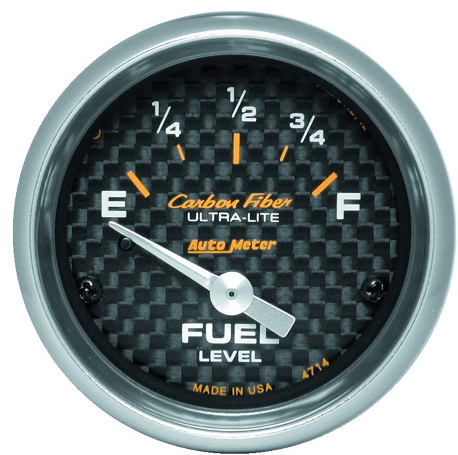 Auto Meter 4714 Carbon Fiber Electric Fuel Level Gauge