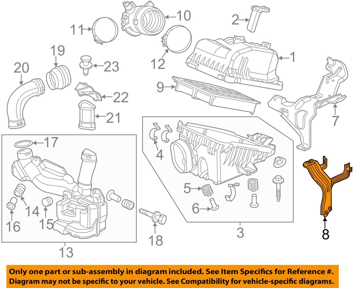 Genuine Honda 17261-R1A-A00 Air Cleaner Stay