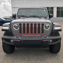 SXMA Front Grille Grill Inserts for 2018 Jeep Wrangler JL (Pack of 7) (Black)