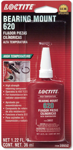Loctite 38652-6PK High Temperature Bearing Mount 620 - 36 ml Bottle, (Pack of 6)