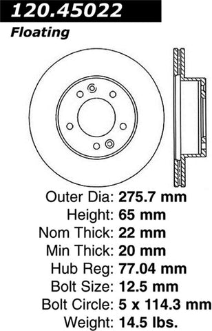 Stoptech 127.45022R Auto Part