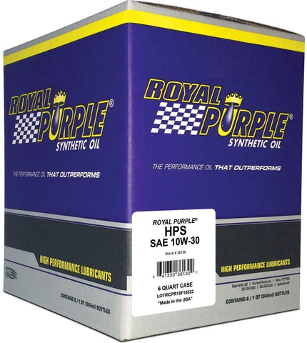 Royal Purple ROY06130 1 qt SAE 10W-30 High Performance Synthetic Motor Oil - Case of 6