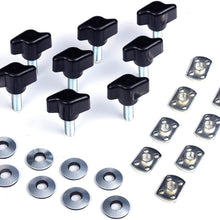 Kawell Jeep Wrangler Hard Top Thumb Screw Set of 8 Quick Removal with Nuts Kit Fit 1995 to 2016 Jeep Wrangler Sports Sahara Freedom Rubicon Unlimited