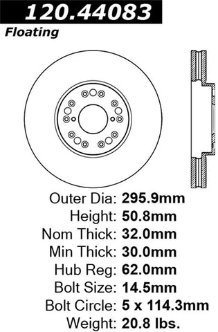 Stoptech 127.44083L Auto Part