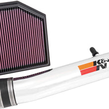 K&N Cold Air Intake Kit with Washable Air Filter: 2013-2019 Lexus (GS 350, IS 350, RC 350, IS 250) 2.5/3.5L V6, Polished Metal Finish with Red Oiled Filter, 69-8704TP
