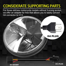 7 inch LED Headlight Round 2PCS E-MARK Approved 6000K Hi/lo Beam lamp Halo, Uni-light J004-2pcs